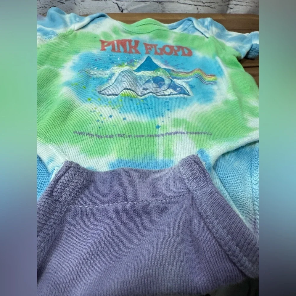 2 Liquid Blue Pink Floyd Tie Dyed Bodysuits